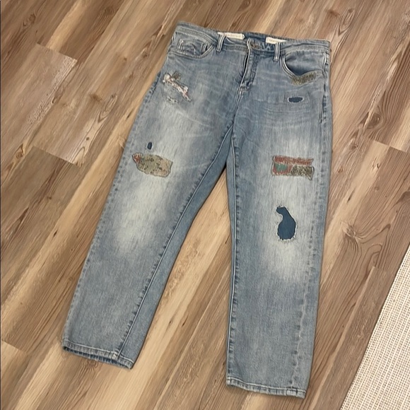 Pilcro and the Letterpress Denim - Plicro by Anthropologie Stylish Blue Distressed Jeans Size 29
